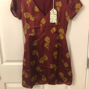 Honey Belle Wine and Gold Dress